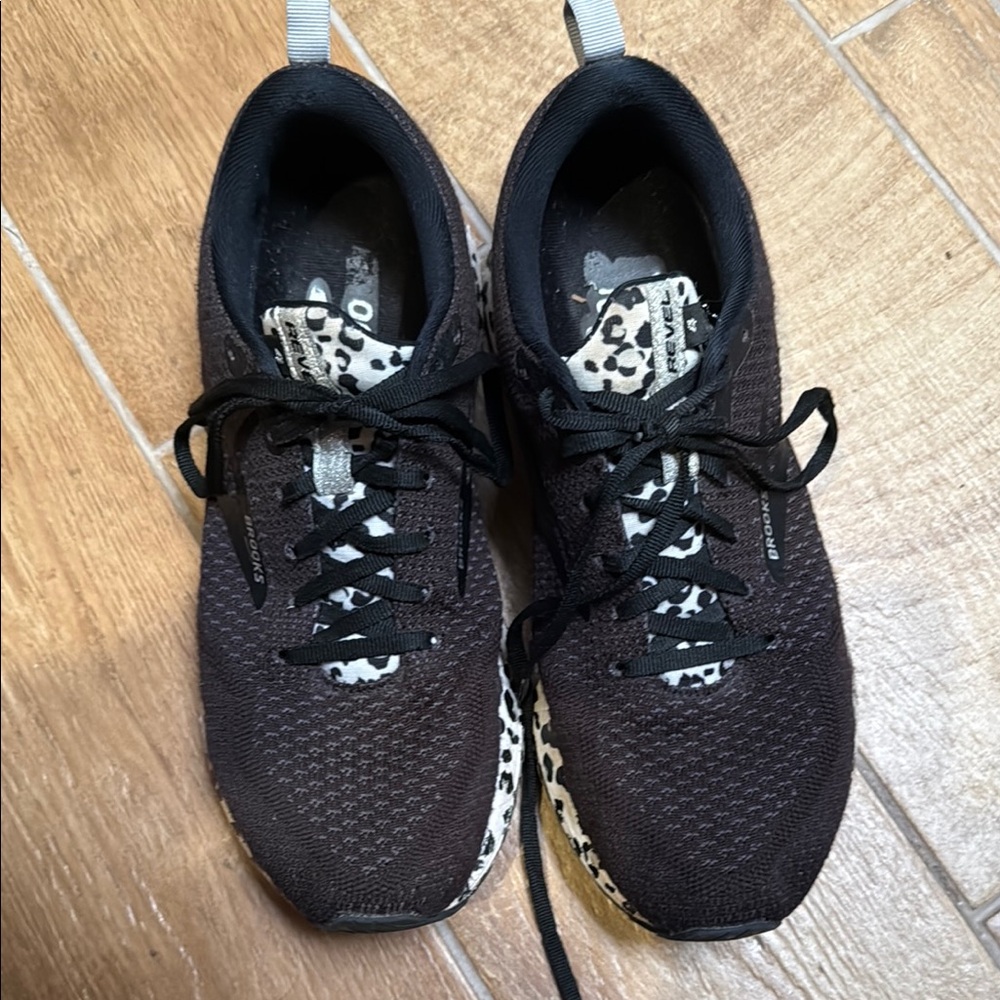 Brooks Black and White Athletic Shoes